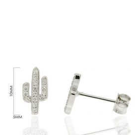 Brincos Cacto silver